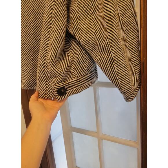 Tela Anthropologie herringbone wool zipper jacket. Size 42 or small. - Picture 5 of 5